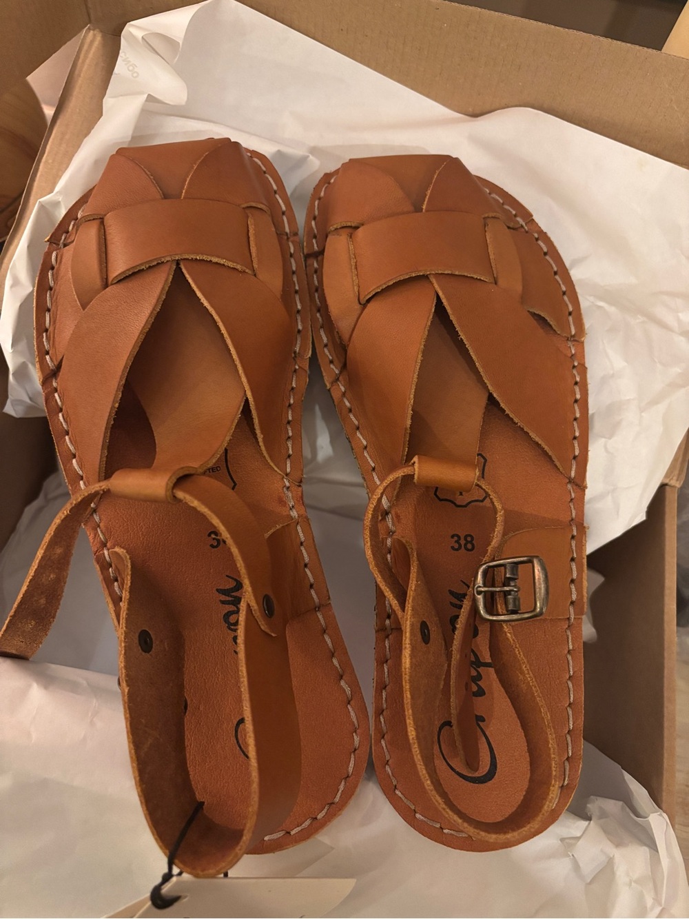 Crupon Abbie Sandal in Ambra